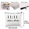 11 11 Make a Wish Gifts Makeup Bag Angel Gifts for Women Friendship Dandelion Gift 11 11 Angel Number Cosmetic Travel Bag (11 11 Make a Wish Gifts) view 3
