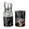 Black Adam Stainless Steel Manicure Pedicure Grooming Beauty Care Travel Kit view 2