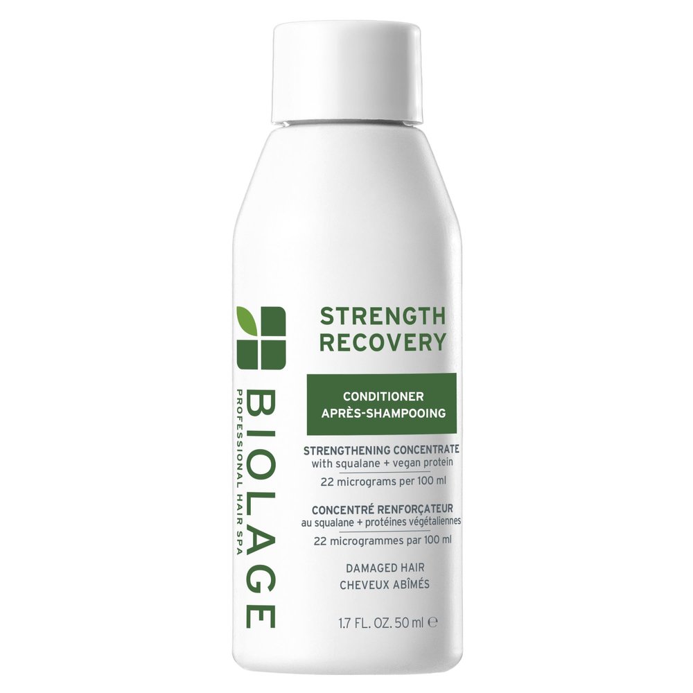 Biolage Strength Recovery Conditioner - Moisturizes & Strengthens Damaged Hair, Softness & Shine, Olive Squalane & Vegan Proteins, Paraben-Free, Vegan, 1.7 Fl Oz
