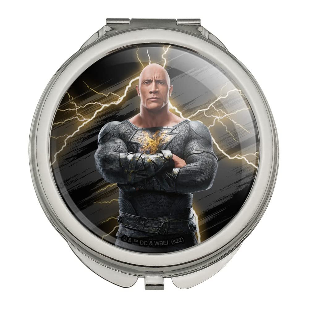 Black Adam Compact Travel Purse Handbag Makeup Mirror