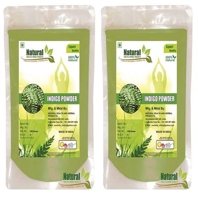 Veena Indigo Powder for Hair Pure Neel Powder for Hair, 100 g (Pack of 2)