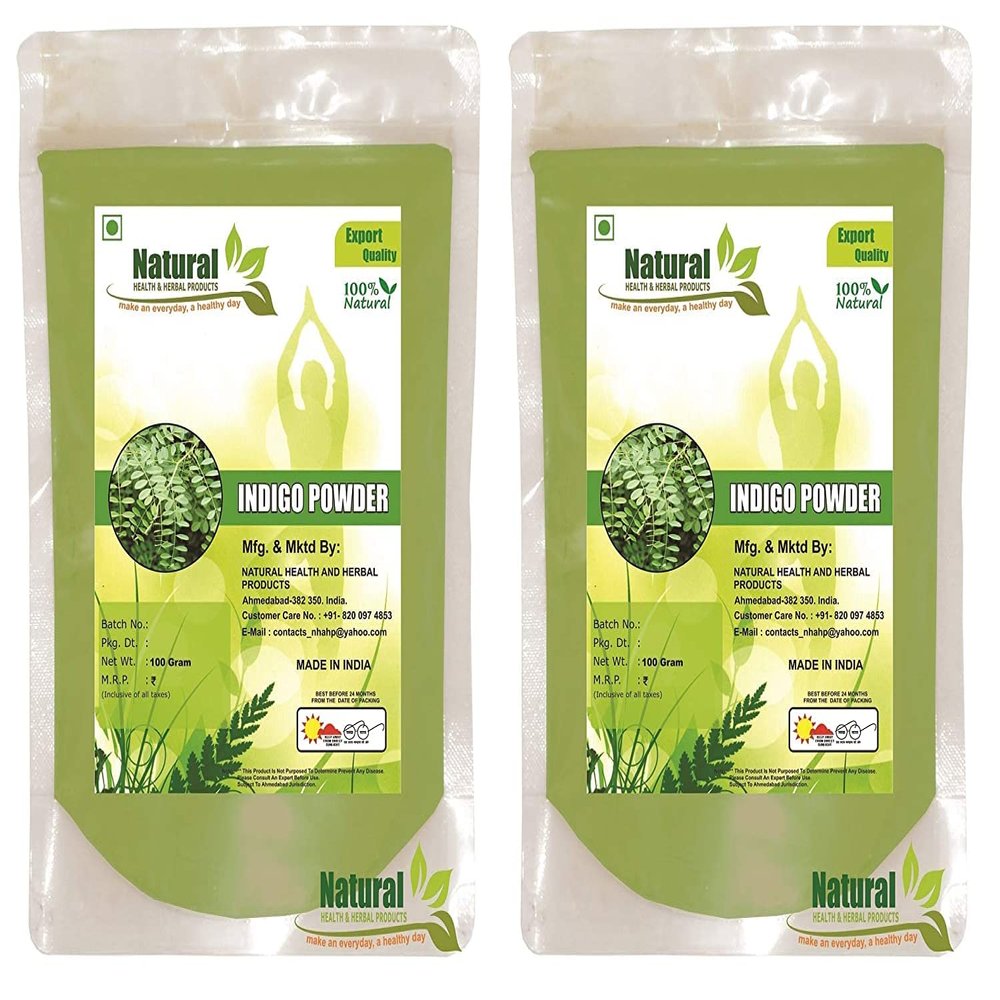 Veena Indigo Powder for Hair Pure Neel Powder for Hair, 100 g (Pack of 2)