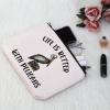 G2TUP Pelican Lover Gift Life Is Better With Pelicans Makeup Bag Pelican Whisperer Cosmetic Bag Bird Lover Gift Animal Lover Gift Zookeeper Zipper Travel Pouch (Life Is Better With Pelicans White Bag) view 4