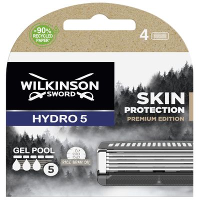 - Hydro 5 Skin Protection Premium Edition Razor - x4 refill blades - Pack of 4 refill blades