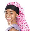 Red by Kiss Kids Satin Braid Bonnet, Comfy Wide Band for Long Hair, Long Braids (Hearts) Multi Color view 1