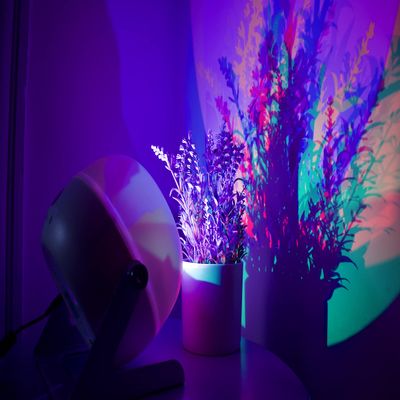 E-Prism Table Light, Infinite Color-Changing & Dynamic Mood-Setting, Beautiful Light Shadows, White