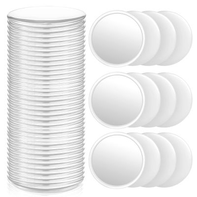 Blulu 36 Pieces Compact Mirror Bulk Mini Portable Round Small Makeup Pocket Mirror for Gifts Purse Women Travel Daily Use Christmas Thanksgiving 2.76 Inch (White)
