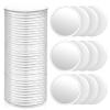 Blulu 36 Pieces Compact Mirror Bulk Mini Portable Round Small Makeup Pocket Mirror for Gifts Purse Women Travel Daily Use Christmas Thanksgiving 2.76 Inch (White) view 1
