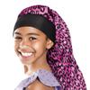 Red by Kiss Kids Satin Braid Bonnet, Comfy Wide Band for Long Hair, Long Braids (Pink Leopard) view 1