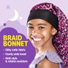 Red by Kiss Kids Satin Braid Bonnet, Comfy Wide Band for Long Hair, Long Braids (Pink Leopard) view 4