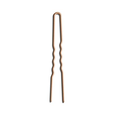 Day Rate Beauty Foundation Pins (3-Inch, Tube of 12) U-Shaped French Hair Pins for Buns, Chignons & Updos Nylon-Coated, Anti-Snag, Hair-Safe Made in USA (Camel)