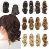14" Curly Claw Clip Ponytail Temperature Fiber Synthetic Hair Piece Pony Tail Clip On Extension Voluminous Wavy for Women 20 Colors (#6 Dark Brown) view 1