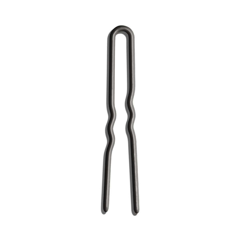 Day Rate Beauty Min Pins (2-Inch, Tube of 12) Small U-Shaped French Hair Pins for Short Hair, Braids & Updos Nylon-Coated, Anti-Snag, Hair-Safe Made in USA (Carbon)