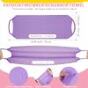 Exfoliating Back Scrubber with Handles Set of 8 Exfoliating Shower Bath Gloves Back Scrubber Set 4 Pairs Scrub Gloves for Women Men Skin, Stretchable Pull Strap Washcloth (Assorted Colors) view 2