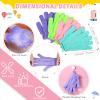 Exfoliating Back Scrubber with Handles Set of 8 Exfoliating Shower Bath Gloves Back Scrubber Set 4 Pairs Scrub Gloves for Women Men Skin, Stretchable Pull Strap Washcloth (Assorted Colors) view 3