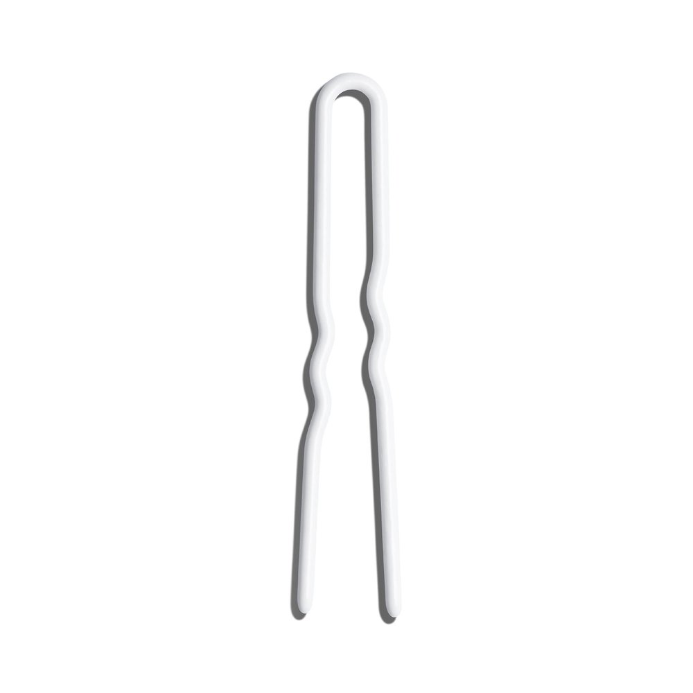 Day Rate Beauty Min Pins (2-Inch, Tube of 12) Small U-Shaped French Hair Pins for Short Hair, Braids & Updos Nylon-Coated, Anti-Snag, Hair-Safe Made in USA (Ivory)
