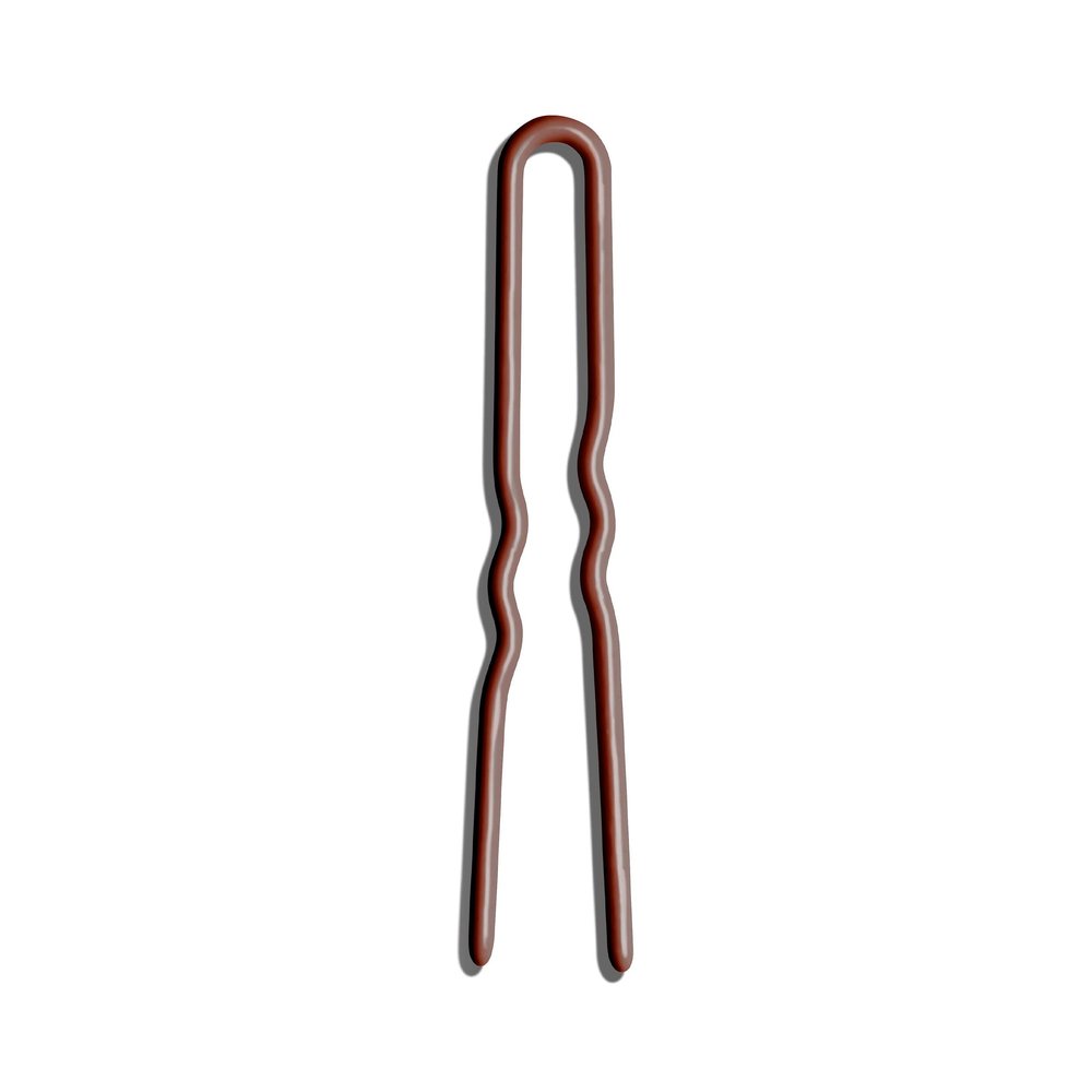 Day Rate Beauty Min Pins (2-Inch, Tube of 12) Small U-Shaped French Hair Pins for Short Hair, Braids & Updos Nylon-Coated, Anti-Snag, Hair-Safe Made in USA (Crimson)