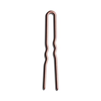 Day Rate Beauty Min Pins (2-Inch, Tube of 12) Small U-Shaped French Hair Pins for Short Hair, Braids & Updos Nylon-Coated, Anti-Snag, Hair-Safe Made in USA (Fawn)