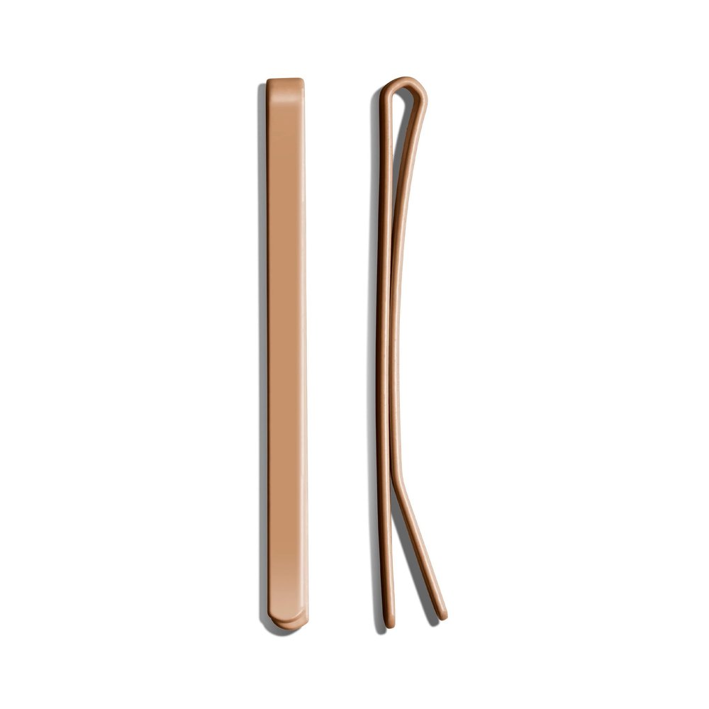 Day Rate Beauty Hero Pins (2-Inch, Tube of 12) Professional Bobby Pins for Secure Buns & Updos Nylon-Coated, Anti-Snag, Color-Matched, Hair-Safe Made in USA (Camel)