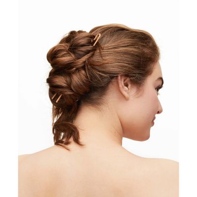 Day Rate Beauty Petite Power Pin (5.5-Inch) U-Shaped French Hair Pin for Buns & Updos Nylon-Coated, Anti-Snag, Hair-Safe Made in USA (Camel)