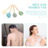 FOMIYES Long Handle Loofah Back Scrubber 4Pcs Wooden Long Handle Bath Sponge Lufa Shower Brush Exfoliating Body Brush on a Stick for Bathroom view 4
