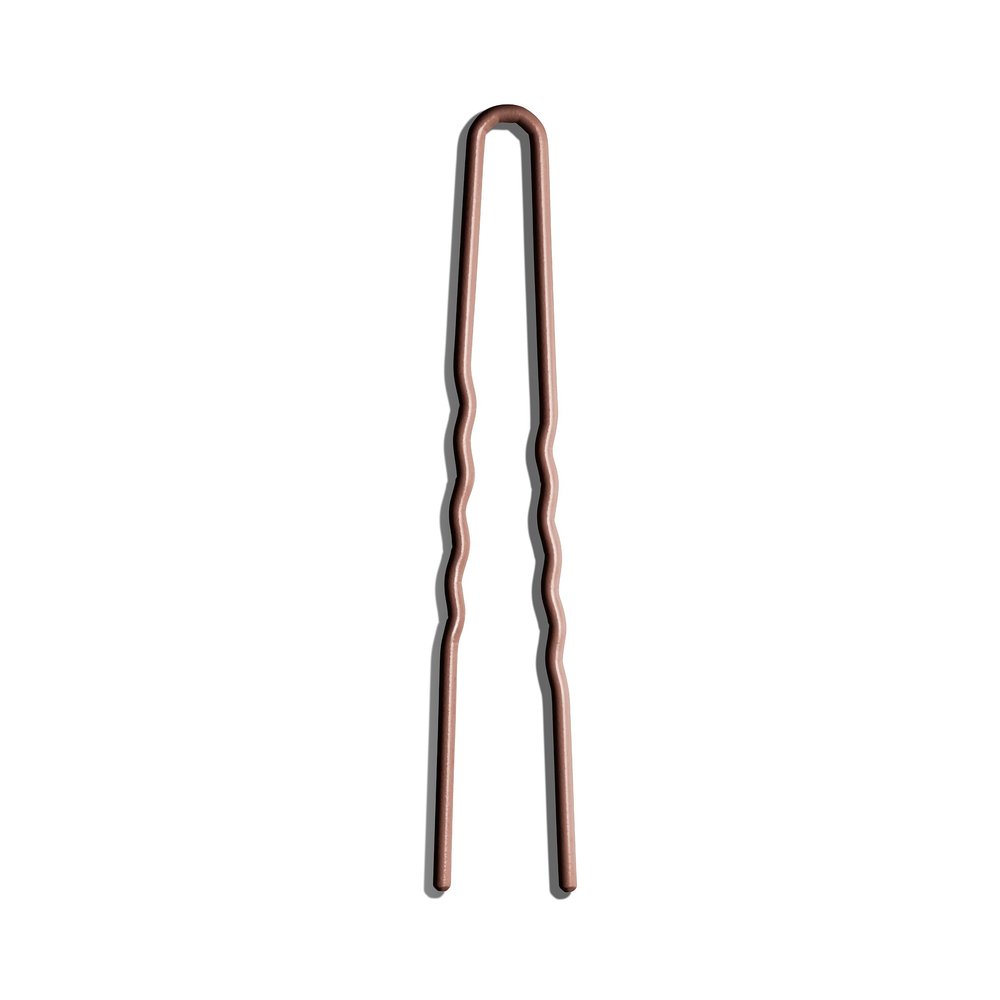 Day Rate Beauty Petite Power Pin (5.5-Inch) U-Shaped French Hair Pin for Buns & Updos Nylon-Coated, Anti-Snag, Hair-Safe Made in USA (Fawn)