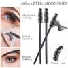 100 Pack Mascara Wand Eyelash Brush Disposable Eye Lash Applicator Makeup Tool Kit (Black-Handle100pcs) view 3