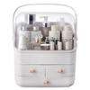 Cosmetic Storage Box, Dresser Lipstick Skin Care Storage Box, Dustproof Large Capacity, Portable Handle With Drawer, Fully Open Waterproof Cover, Perfect For Bathroom Countertop Bedroom Dresser view 1