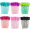 300PCS Disposable Mascara Wands Spoolie Brush Crystal Eyebrow Brushes Eyelash Extension Applicator Makeup Kits.myaokue-up (6 color-Crystal-300) view 1