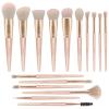 Makeup Brushes,Daubigny 16Pcs Silver Premium Synthetic Makeup Brush Set with Professional Foundation Brushes Powder Concealers Eye shadows Blush Makeup Brush for Perfect Makeup(Pink) view 1