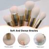 Makeup Brushes,Daubigny 16Pcs Silver Premium Synthetic Makeup Brush Set with Professional Foundation Brushes Powder Concealers Eye shadows Blush Makeup Brush for Perfect Makeup(Pink) view 3