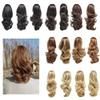 14" Curly Claw Clip Ponytail Temperature Fiber Synthetic Hair Piece Pony Tail Clip On Extension Voluminous Wavy for Women 20 Colors (#4T12/26 Darkest Brown To Brown Auburn & Dark Ash Blonde) view 1
