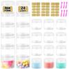 4 oz Body Butter Containers with Lids + 2oz Small Plastic Containers (Set of 24) - Plastic Jars with Lids for Lip Scrub, Cream, Slime, Craft Storage view 1