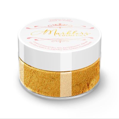 MARBLERS Fine Synthetic Mica Powder [Flex Gold] 0.11oz (3g) | Highly Pigmented | Non-Toxic, Vegan, Cruelty-Free | Lip Gloss, Lipstick, Bath Bomb, Nail Polish, Nail Art | Party, Body, Face Makeup