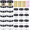 4 oz Body Butter Containers with Lid + 2oz Small Plastic Containers (Set of 24) - Plastic Jars with Lids for Lip Scrub, Cream, Slime, Craft Storage view 1