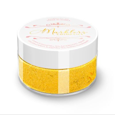 MARBLERS Fine Synthetic Mica Powder [Daisy Yellow] 0.11oz (3g) | Highly Pigmented | Non-Toxic, Vegan, Cruelty-Free | Lip Gloss, Lipstick, Bath Bomb, Nail Polish, Nail Art | Party, Body, Face Makeup