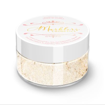 MARBLERS Chunky Natural Mica Powder [Chiffon Pearl] 0.11oz (3g) | Highly Pigmented | Non-Toxic, Vegan, Cruelty-Free | Eyeshadow, Body Butter, Nail Polish, Nail Art | Party, Body, Face Makeup