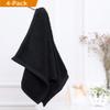 PERFEHAIR Black Hand Towels (4-Pack, 16 X 27 Inches)-Barber Hand Cotton Towel for Gym, Bathroom, Hair Salon, Soft & Absorbent view 3