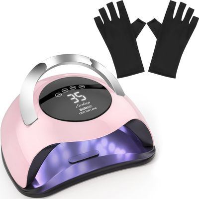 Easkep 120W UV Nail Lamp Kit - Gel Nails Dryer with UV Gloves