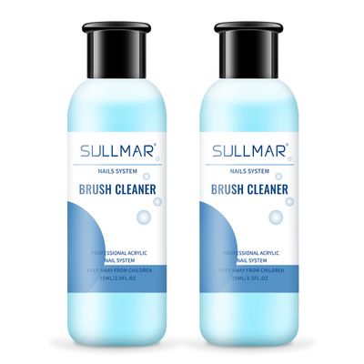 SULLMAR Nail Brush Cleaner 5fl.oz 150ml Nail Brush Cleaner And Conditioner Quickly Clean Nails Art Brush Acrylic NailBrush DIY Salon At Home