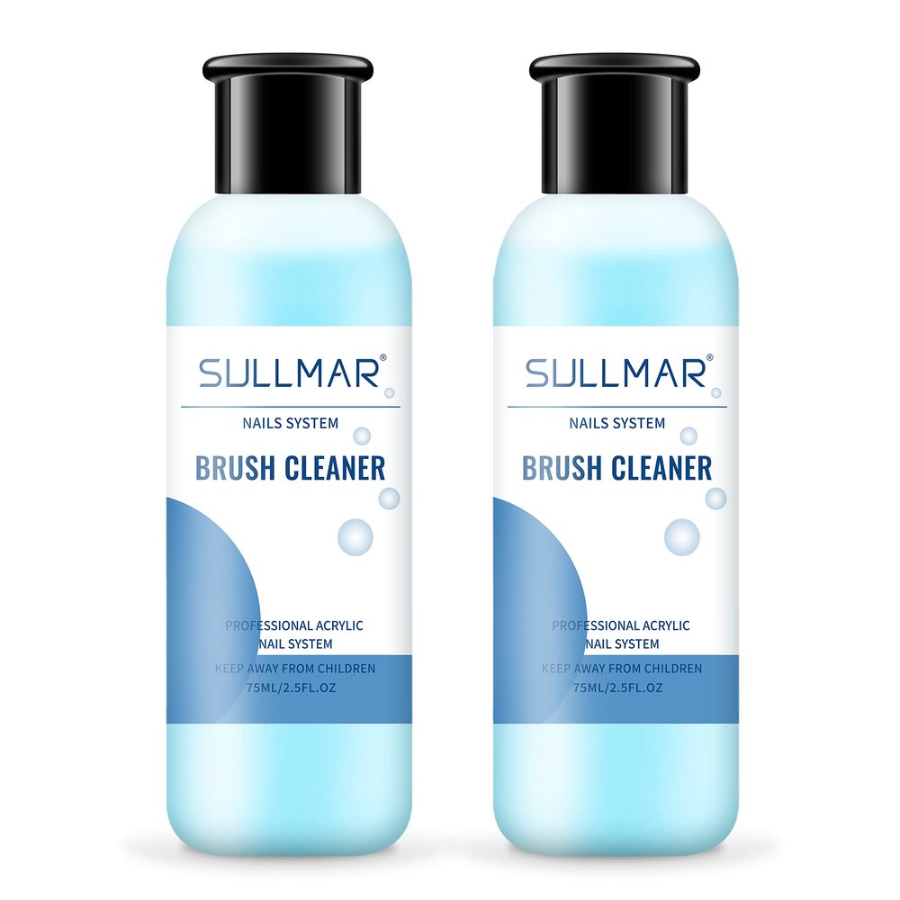 SULLMAR Nail Brush Cleaner 5fl.oz 150ml Nail Brush Cleaner And Conditioner Quickly Clean Nails Art Brush Acrylic NailBrush DIY Salon At Home