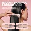 MONDAY HAIRCARE Smooth Shampoo + Conditioner Bathroom Set (2 Count) 12 oz Each For Frizzy, Coarse & Curly Hair Made with Coconut Oil, Shea Butter & Vitamin E 100% Recyclable Bottle Pink view 2