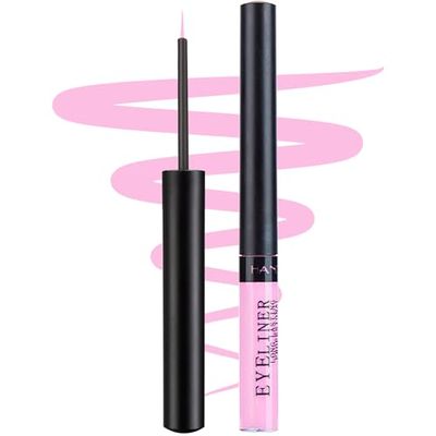 DekRion Liquid Eyeliner, Matte Colored Eyeliners,Pink-Eyeliner, White Black Red Brown Green Purple Waterproof High-pigmented Colorful Eyeliners Eye Makeup, 1PC Pink