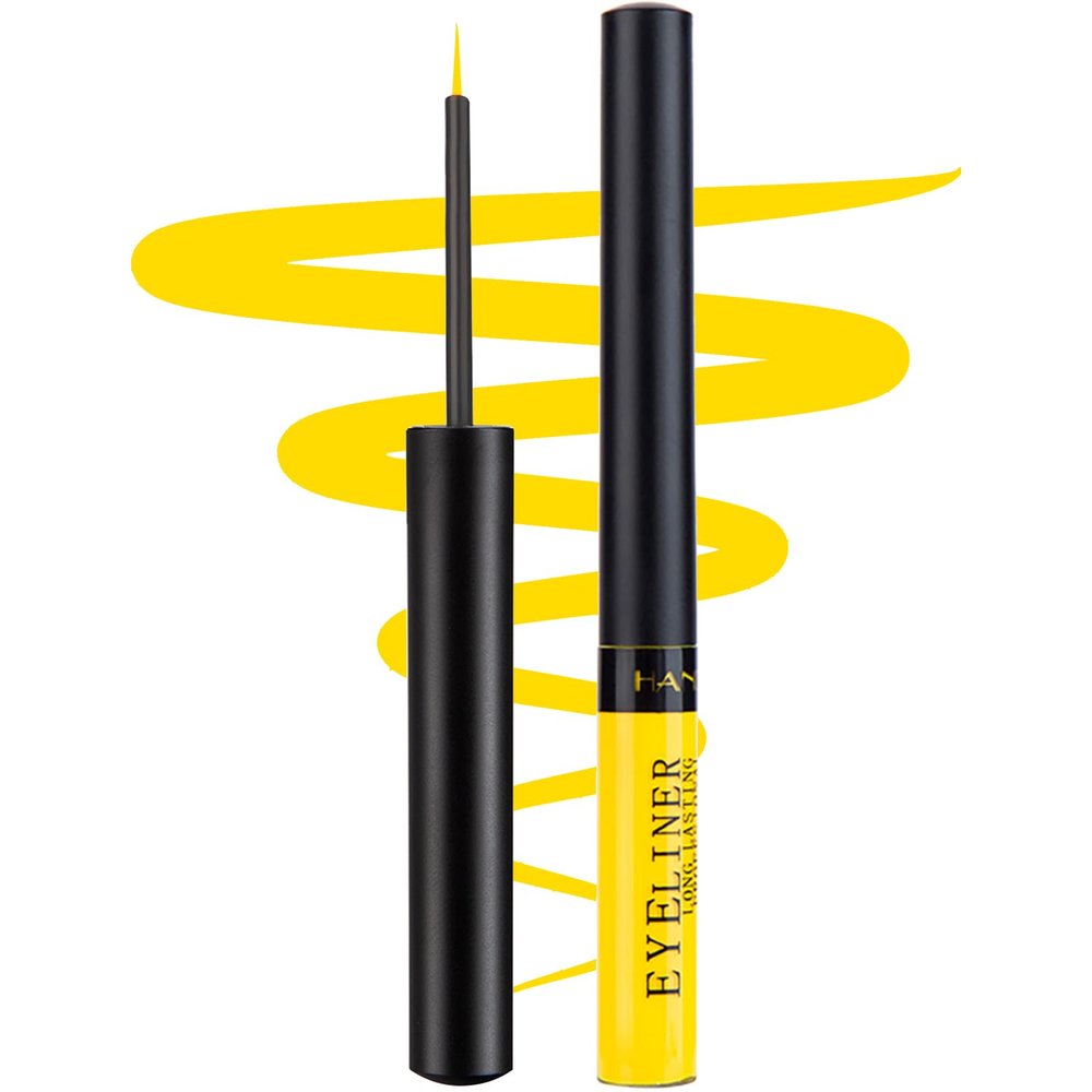 DekRion Liquid Eyeliner, Matte Colored Eyeliners, Yellow Eyeliner, White Black Red Brown Green Purple Waterproof High-pigmented Colorful Eyeliners Eye Makeup, 1PC Yellow