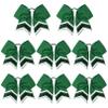 DEEKA 8PCS Large Glitter Cheer Bows Shiny 7" Cheer Hair Bows Ponytail Holder Handmade for Cheerleader Girls Softball Sports -Green/g Black view 1