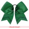 DEEKA 8PCS Large Glitter Cheer Bows Shiny 7" Cheer Hair Bows Ponytail Holder Handmade for Cheerleader Girls Softball Sports -Green/g Black view 3