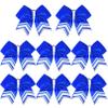 DEEKA 8PCS Large Glitter Cheer Bows Shiny 7" Cheer Hair Bows Ponytail Holder Handmade for Cheerleader Girls Softball Sports -Royal Blue/g Silver view 1