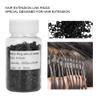 Hair Extension Beads, Hair Extension Link Beads, Hair Extentions Rings Links Beads, 1000pcs Aluminum Links Rings Beads Screw Rings Hair Extension Tool (Black) view 4