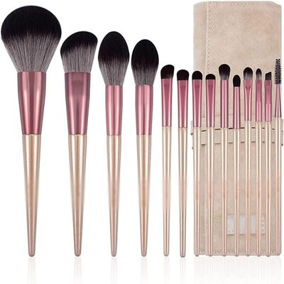 NIUBB 14PCS Makeup Brush Synthetic Hair Brushes Set - Face Powder Blush Foundation Eyeshadow Beauty Makeup Tools (Color : A, Size : 14pcs)