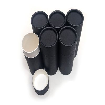 DIY Deodorant Containers Empty Cardboard Deodorant Containers - 2.5 oz Push-up style, top-fill, reusable and biodegradable (6-Pack, Black)